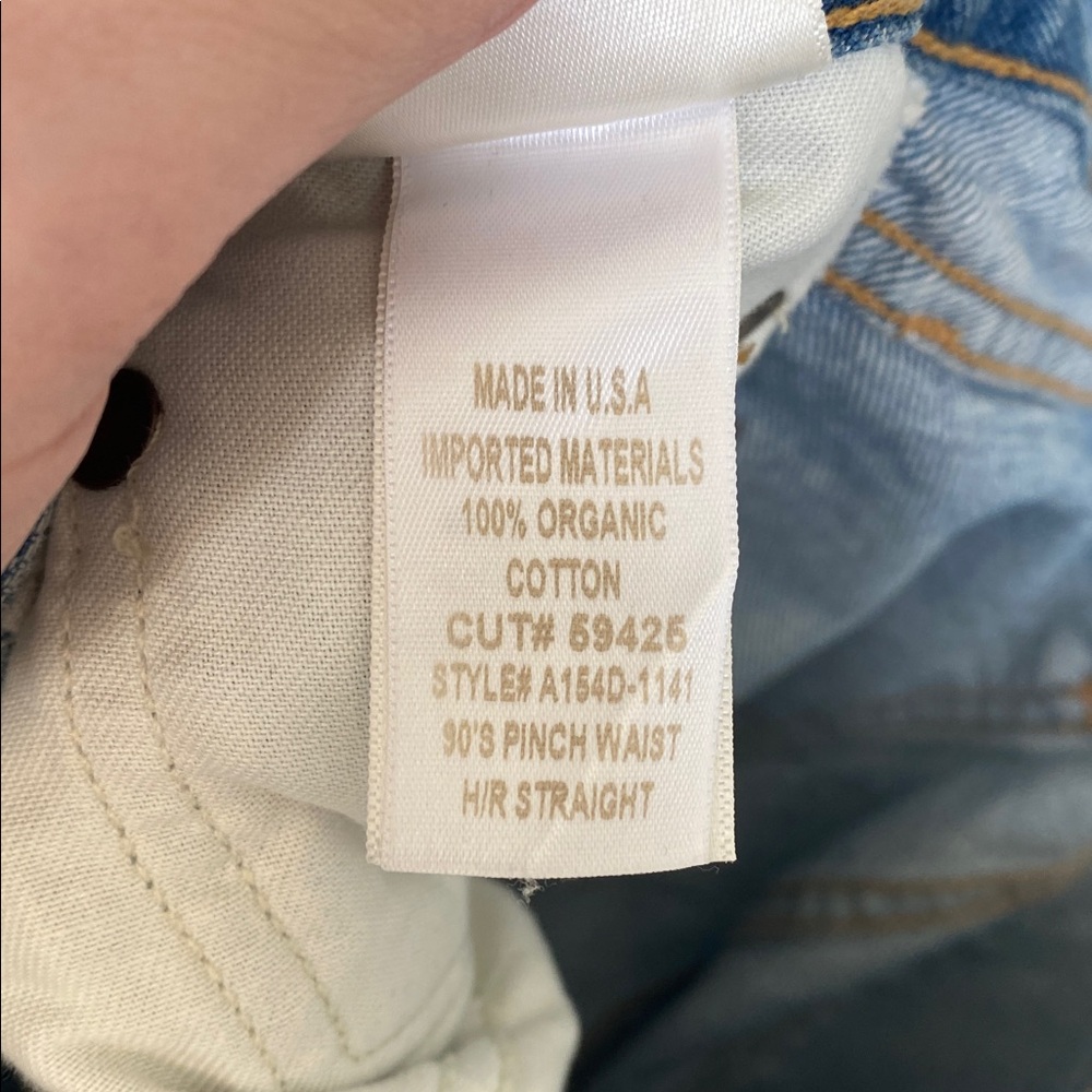 Agolde 90s Pinch Waist Light Blue Denim Jeans Size 26 - Picture 11 of 11